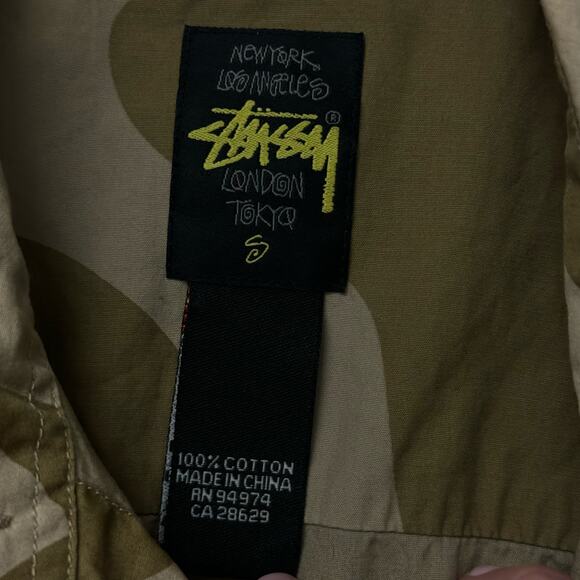 Stussy Dress Mini Sz‎ Small Green olive camo button - Picture 4 of 6